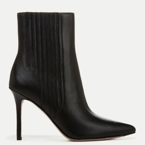 Veronica Beard Lisa Leather Heeled Ankle Boots Booties